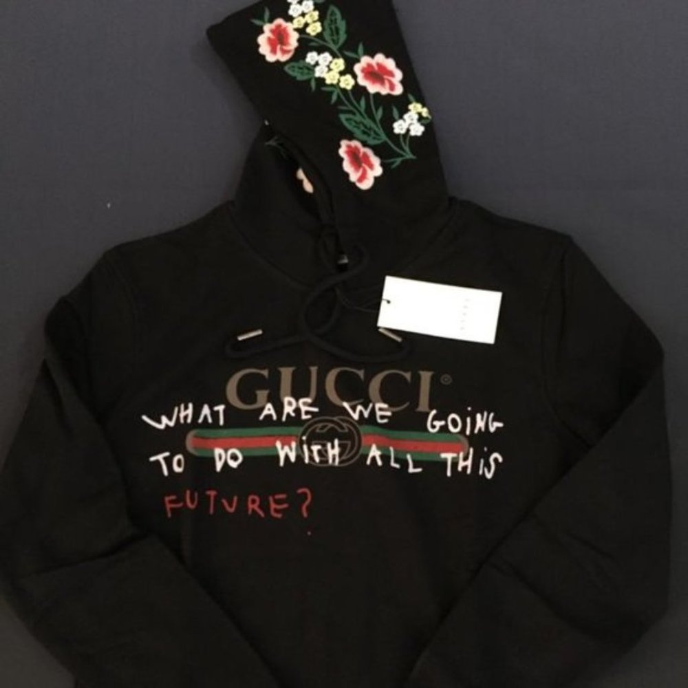 GUCCI  SWEATER BLACK MEN WITH HOOD